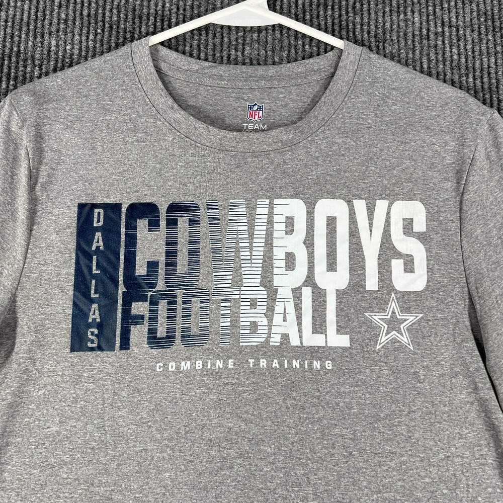 Dallas Cowboys Shirt Mens Small Gray Short Sleeve New Era NFL Football Combine